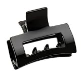 France Luxe Cutout Rectangle Jaw Clip - Black