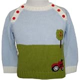 Powell Craft handgestrickt hof roter Traktor Landschaft Pullis