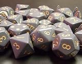 Chessex Dice: Polyhedral 7-Die Opaque Dice Set - Dark Grey with Copper (Limited)