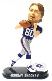New York Giants Jeremy Shockey Forever Collectibles Black Base Edition Bobble Head