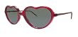 Fun and Funky Crystal Red "Lolita" Heart Shaped Party Sunglasses Fun and Funky Crystal Red "Lolita" Heart Shaped Party Sunglasses