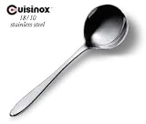 Set of 12 Stainless Steel Alpha Round Soup Spoons