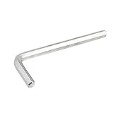 uxcell 六角レンチ　スパナー　メタル製　六角タイプ　L状　シルバートーン　耐久性