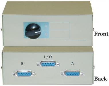 DB15 Female, AB 2 Way Switch Box (For MAC)