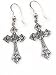 Sterling Silver Fancy Filigree CELTIC Cross Earrings