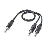3.5mm Stereo Splitter, 3 Males, 7 Inches