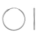 Platinum Hoop Earrings, 20mm