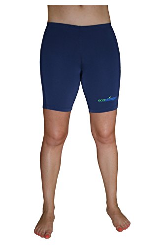 Women Sun Protective Clothing Swimming Long Shorts UVA And UVB Sunblock Navy