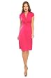 The Rayon Knit Cap Sleeve Ruched Front Dress