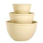 Chantal Pure 3-Piece Ring Mixing Bowl Set, Clear Light Vanilla