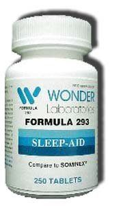 SLEEP-AID Formula 293 Nighttime Sleep Aid, Helps Reduce Difficulty Falling Asleep Compare to Sominex® - 250 Tablets #2932