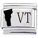 Body Candy Italian Charms Laser Abbreviated - VERMONT