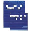 Mini Word/Sentence Pocket Strip Pocket Chart, 28"x28", Blue (PAC20080) Category: Bulletin and Cork Boards