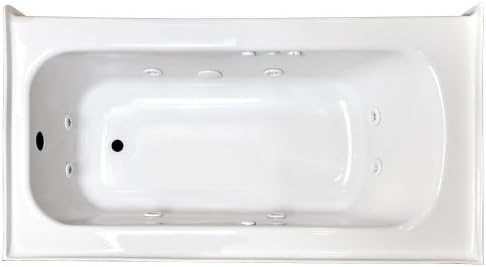 Bone Estora Acrylic Whirlpool Bathtub from the Davies Collection 72 x 36 x 21.25