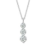 Platinum Three-Stones Diamond Drop Pendant (H-I/SI, 2 ct. tw.)