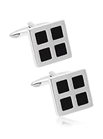 Carlo Visconti Gemelos Cuadrados Esmalte (Negro)