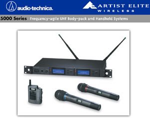 Audio-Technica AEW-5111D Dual UHF Wireless UniPak System