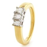 14K Emerald Cut Diamond Ring
