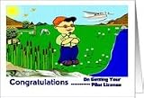 Congratulations / On getting your pilot license Card