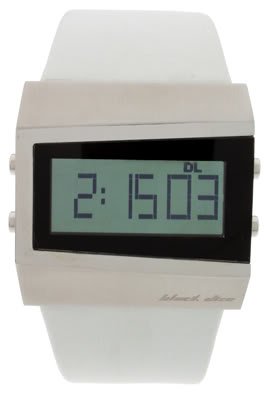 Black Dice Herren-Armbanduhr Chill Digital Leder wei&szlig; BD 057 02