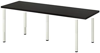 New Ikea Desk LINNMON/ ADILS Combination Set BLACK TOP / WHITE LEGS