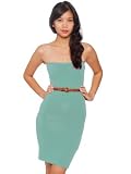 American Apparel Cotton Spandex Jersey Strapless Ruched Dress