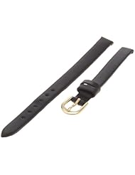 Timex Womens Q7B779 Calfskin 8mm Black Replacement Watchband