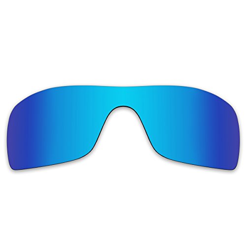 Replacement Polarized Lenses for Oakley Batwolf Sunglasses (Ice Blue Mirror)