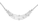 9ct White Gold Diamond Necklace