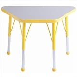 Standard Adjustable Learning Table with Nylon Swivel Glides (Yellow) (19"-30"H x 29.6"W x 17.75"D)