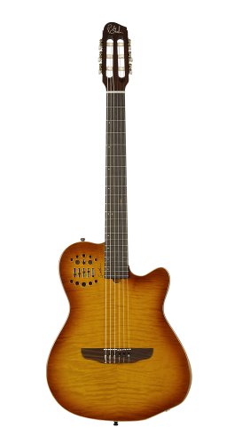 Godin ACS Nylon Acoustic Electric Guitar - Lightburst Flame SA and USB