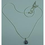 Pewter Soccer Ball Necklace - Purple
