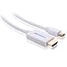 Cable Matters Gold Plated Premium Mini DisplayPort | ThunderboltTM to HDMI® Male to Male Cable in White 6 ft