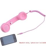 Pink Retro Classic Eliminate Radiation Telephone Handset For iPad 2, iPad, iPhone 4 4G 3GS 3G (AT&T and Verizon), iPod touch (2G 3G 4G), Blackberry