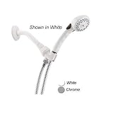 31BH QLIcbL. SL160  Alsons 44PBPK Full Spray Push Button Hand Shower Shower Arm Mount Unit, White