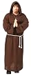 Adult Friar Tuck Deluxe Hooded Monk Robe Costume - Adult Std.