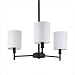 Walker Chandelier with Drum Shade Finish: Powder Coated Black, Shade Finish: Tan Cornflower