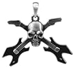 Skull Guitar Pendant Collectible Medallion Necklace Accessory Jewelry