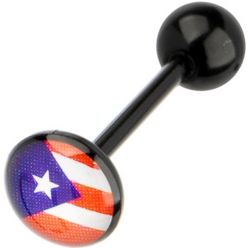 German Flag Logo Barbell Tongue