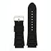 Watch Band Silicone Rubber&nbsp;Link Heavy Black Strap Waterproof Stainless Buckle 24 millimeters