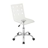 LumiSource Swiss Acrylic Office Chair, Clear