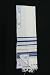 Blue and Gold 100% Wool Tallit 18" x72"