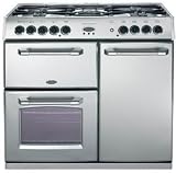 Belling Kensington range cooker, satin steel