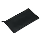 Lightweight Vinyl Bank Deposit/Utility Zipper Bag, 11w x 6h, Black (PMF04621) Category: Deposit Bags