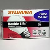 Sylvania Lighting 100W/SW/DL/4PK A19 Incandescent Double Life Bulb 100w Soft White (Pack of 12)
