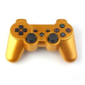 6 AXIS DualShock 3 Wireless Controller for PS3 Playstation 3 Gold Sold by Maxwell Global Trading
