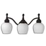 Moen 18011-34 Monticello Three-Light Downward Wall Sconce, Oil Rubbed with White Globe