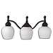 Moen 18011-34 Monticello Three-Light Downward Wall Sconce, Oil Rubbed with White Globe