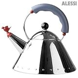 Alessi Stainless Steel Kettle with Bird Shape Whistle
