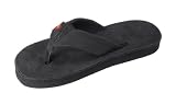 Rainbow Sandals - Kids Premier Leather Black Size Kids 4-5 (9.5" long)
